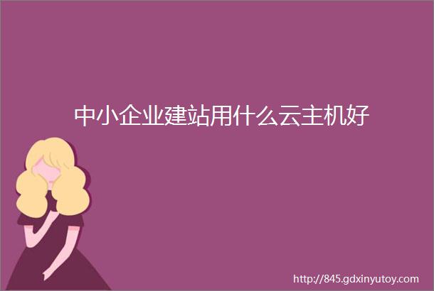 中小企业建站用什么云主机好